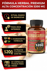 Ashwagandha Premium 5200 mg — 60 Cápsulas